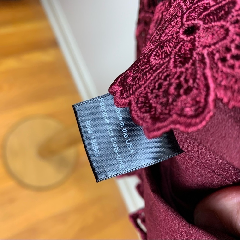 Dress The Population Red Berry Lace Mini Dress S - Picture 7 of 16